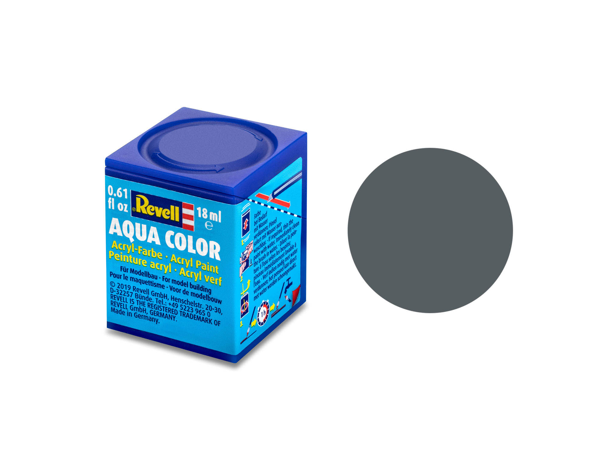064-36177 - staubgrau, matt RAL 7012 Aqua Color 18 ml